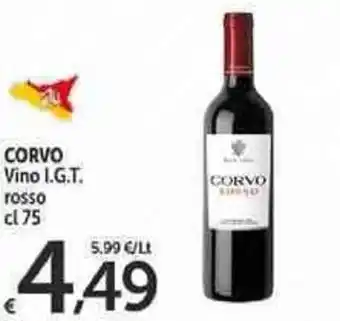 Carrefour Market Corvo Vino I.G.T. rosso 75 cl offerta