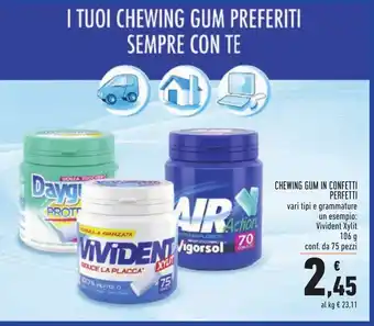 Chewing Gum in Confetti Perfetti 106g 75 pezzi