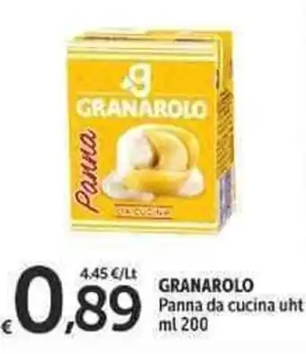 Carrefour Market Granarolo Panna da cucina uht 200 ml offerta