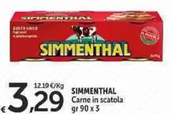 Carrefour Market Simmenthal Carne in scatola 90 gr x 3 offerta