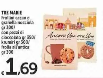 Carrefour Market Tre Marie Frollini 300 gr/350 gr offerta