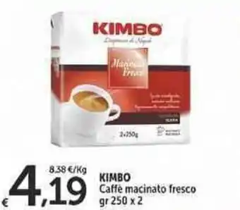 Carrefour Market Kimbo Caffè macinato fresco 250 gr x 2 offerta