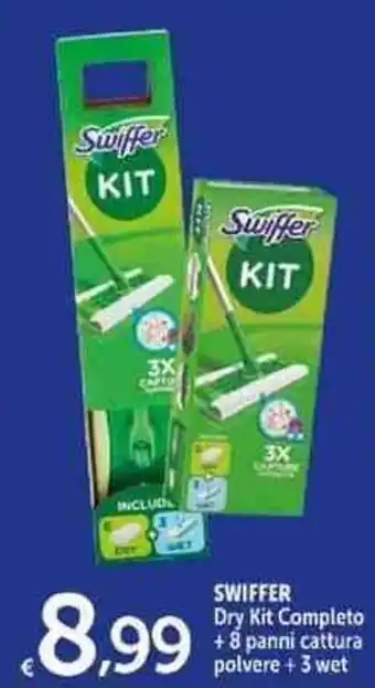 Carrefour Market Swiffer Dry Kit Completo + 8 panni catura polvere + 3 wet offerta