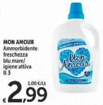 Carrefour Market Mon Amour Ammorbidente freschezza blu mare/igiene attiva 3lt offerta