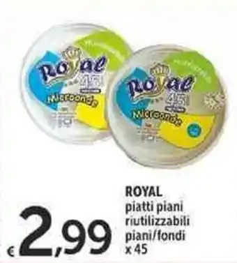 Carrefour Market Royal piatti piani riutillizzabili piani/fondi x 45 offerta
