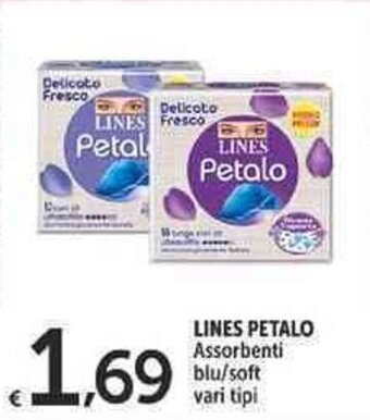 Carrefour Market Lines Petalo Assorbenti blu/soft vari tipi offerta