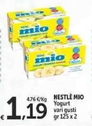 Carrefour Market Nestlé Mio Yogurt vari gusti 125 gr x 2 offerta