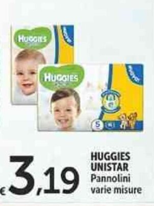 Carrefour Market Huggies Unistar Pannolini Varie Misure offerta
