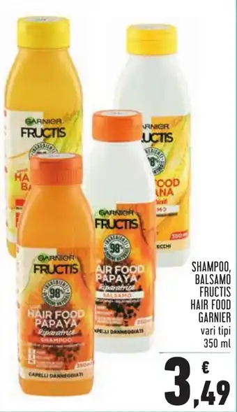 Conad Garnier Fructis Hair Food Shampoo, Balsamo 350ml offerta