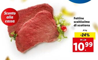 Lidl Fettine Sceltissime di scottona offerta
