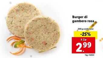 Lidl Burger di gambero rosa 200g offerta