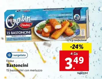 Lidl Findus Bastoncini 375g offerta