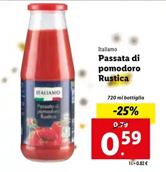 Lidl Italiamo Passata di pomodoro Rustica 720 ml offerta
