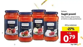 Lidl Italiamo Sughi pronti 400g offerta