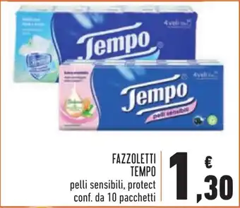 Conad Tempo Fazzoletti 10 pacchetti offerta