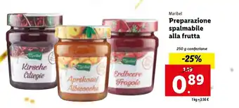 Lidl Maribel Preparazione spalmabile alla frutta 250g offerta
