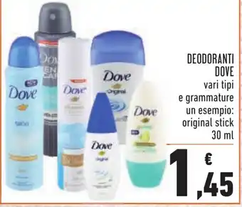 Conad Dove Deodorante 30ml offerta