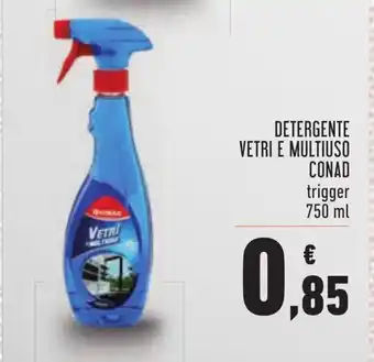 Conad Conad Detergente Vetri e Multiuso 750ml offerta