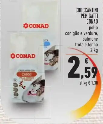 Conad Conad Croccantini per Gatti 2kg offerta