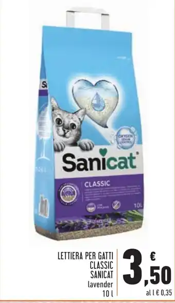 Conad Sanicat Classic Lettiera per Gatti Lavender 10L offerta