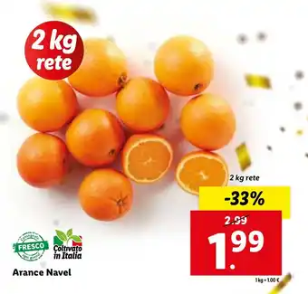 Lidl Arance Navel 2kg offerta