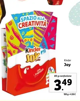 Lidl Kinder Joy 80g offerta