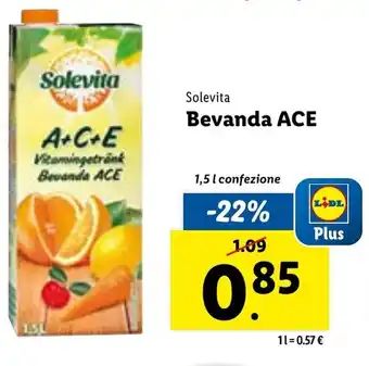 Lidl Solevita Bevanda ACE 1,5l offerta