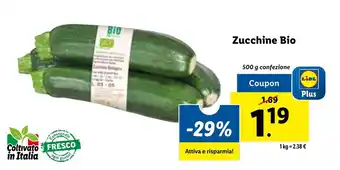 Lidl Zucchine Bio 500g offerta