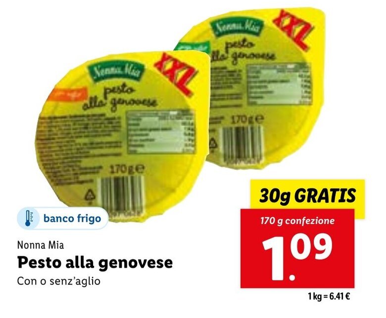 Nonna Mia Pesto alla genovese 170g offerta di Lidl