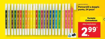 Lidl United Office Pennarelli e doppia puntam 24 pezzi offerta