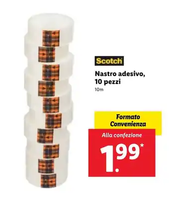 Lidl Scotch Nastro adesivo, 10 pezzi 10m offerta