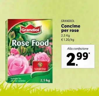 Lidl Grandiol Concime per rose 2,5kg offerta