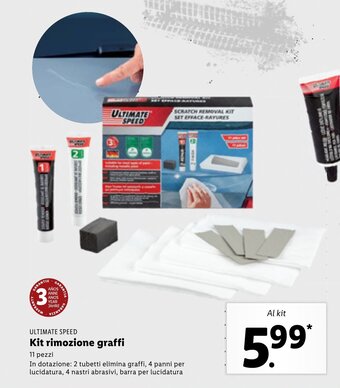 Lidl Ultimate Speed Kit rimozione graffi 11 pezzi offerta