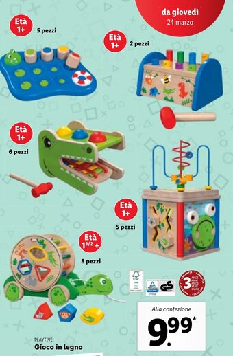 Lidl Playtive Gioco in legno offerta