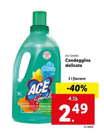 Lidl Ace Gentile Candeggina delicata 3l offerta