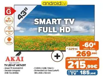 Expert Akai TV Led 43" AKT439T offerta