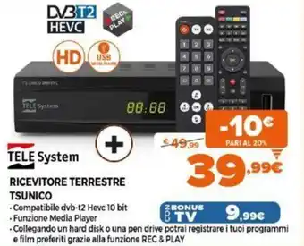 Expert Tele System Ricevitore Terrestre Tsunico offerta