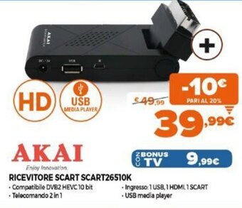 Expert Akai Ricevitore Scart SCART26510K offerta