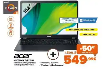 Expert Acer Notebook TVP215-41 offerta