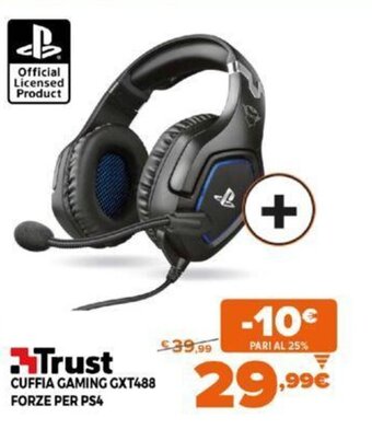 Expert Trust Cuffia Gaming GXT488 Forze per PS4 offerta