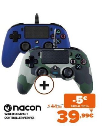 Expert Nacon Wired Compact Controller per PS4 offerta