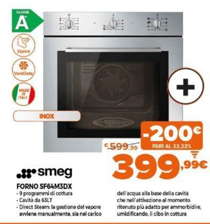 Smeg Forno SF64M3DX offerta di Expert