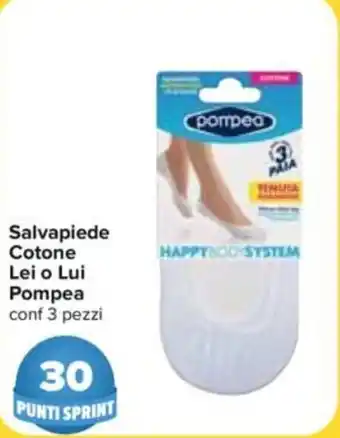 Carrefour Pompea Salvapiede Cotone Lei o Lui 3 pezzi offerta