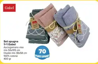Carrefour Gabel Set Spugna 1+1 400gr offerta