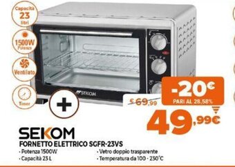 Expert Sekom Fornetto Elettrico SGFR-23VS offerta