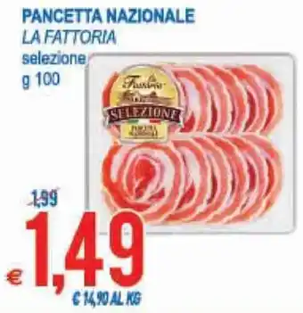 MD Discount La Fattoria Pancetta Coppata 100g offerta