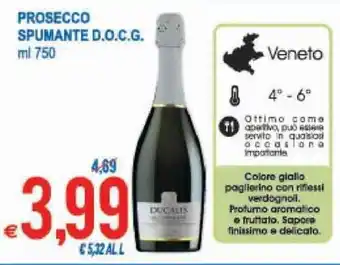 MD Discount Prosecco Spumante D.O.C.G. 750 ml offerta