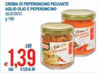 MD Discount Gustato Crema di Peperoncino Piccante Aglio Olio e Peperoncino 190g offerta
