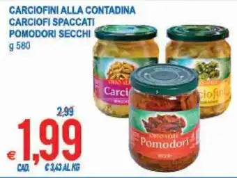 MD Discount Carciofini Alla Contadina Carciofi Spaccati Pomodori Secchi 580g offerta