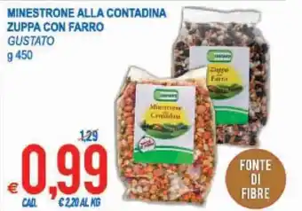 MD Discount Gustato Minestrone Alla Contadina Zuppa con Farro 450g offerta